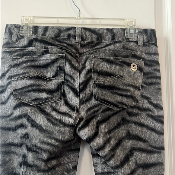 MICHAEL Michael Kors Zebra Print Pants - Black and Gray - Picture 5 of 5